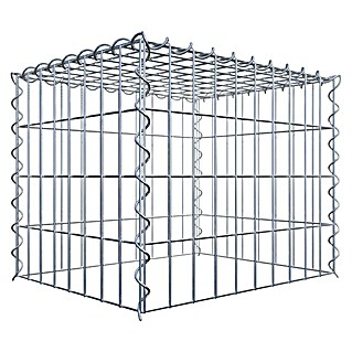 Gabiona Gabione Typ 3 (Zum Anbau in der Höhe, 50 x 40 x 40 cm, Stahl, Maschenbreite: 50 mm, Maschenhöhe: 100 mm, Spirale)