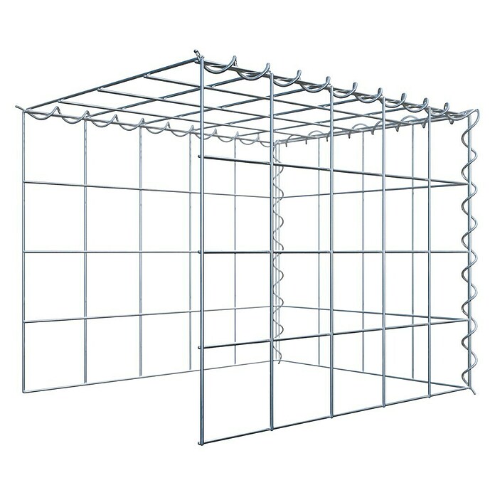 Gabiona Gabione Typ 4 (Zum Anbau in Länge & Höhe, 50 x 40 x 40 cm, Stahl, Maschenbreite: 100 mm, Maschenhöhe: 100 mm, Spirale) | BAUHAUS