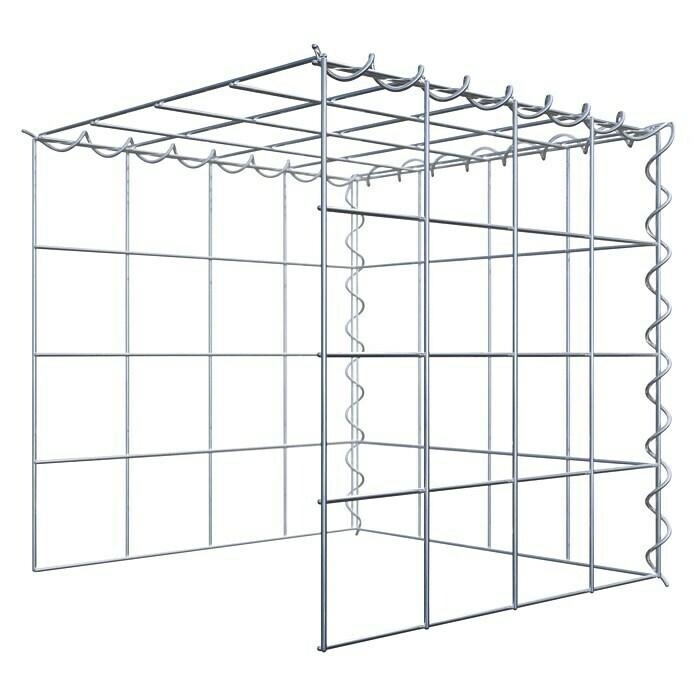 Gabiona Gabione Typ 4 (Zum Anbau in Länge & Höhe, 40 x 40 x 40 cm, Stahl, Maschenbreite: 100 mm, Maschenhöhe: 100 mm, Spirale) | BAUHAUS