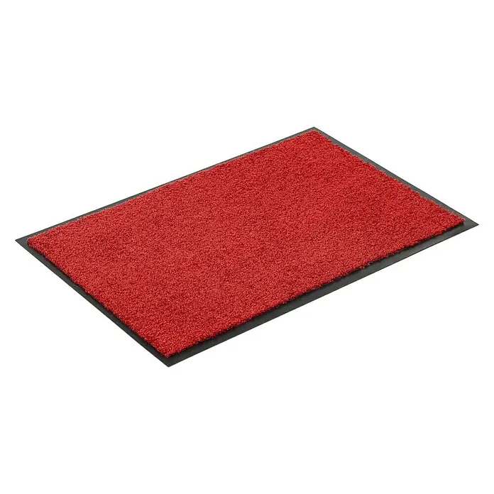 Astra Schmutzfangmatte Diamant - Rot, 150 x 90 cm, Material Nutzschicht: 100 % Polyamid - Ein roter Fußabtreter mit dunklem Rand, der Schmutz und Feuchtigkeit auffängt und den Eingangsbereich sauber hält. Ideal für den Innenbereich.