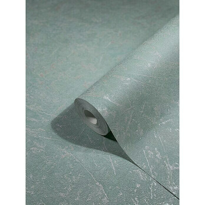 Marburg Vintage Deluxe Vliestapete (Grün-Pearl, Uni, 10,05 x 0,53 m) | BAUHAUS