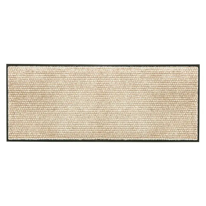SCHÖNER WOHNEN-Kollektion Fußmatte Punkte - Beige, 150 x 67 cm - Rechteckige Fußmatte in Beige mit schwarzem Rand. Perfekt für den Eingangsbereich, um Schmutz fernzuhalten und den Boden sauber zu halten.