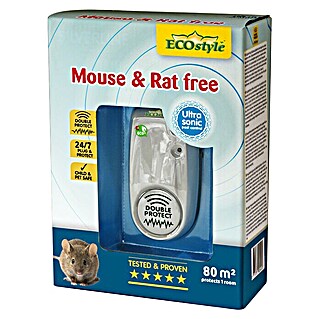 ECOstyle Ultrasone knaagdierenverdrijver Mouse & Rat free (Werkingsbereik: 80 m²)