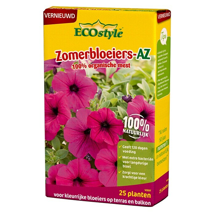 ECOstyle Tuinmest Zomerbloeiers - AZ (800 g, Passend bij: 25 planten) | BAUHAUS