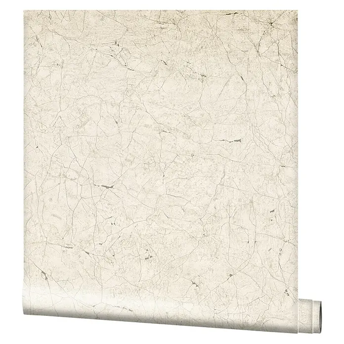 Marburg Vintage Deluxe Vliestapete Craquelée-Risse - Beige, Grafisch, 10,05 x 0,53 m - Gerollte Tapete mit einem feinen Marmormuster in neutralen Farben. Ideal für eine elegante Wandgestaltung mit einem Hauch von Textur.