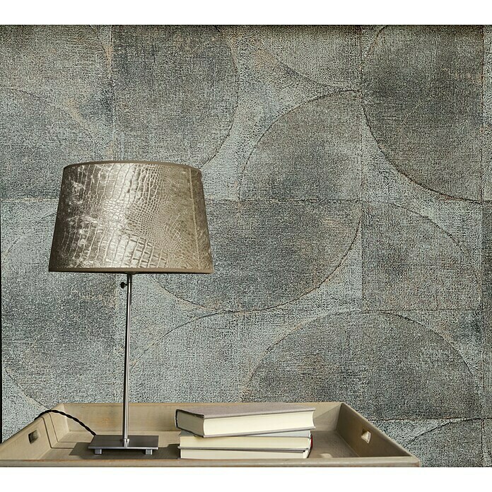 Marburg Vintage Deluxe Vliestapete (Grau-Blau, Grafisch, 10,05 x 0,53 m) | BAUHAUS