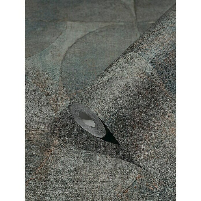 Marburg Vintage Deluxe Vliestapete (Grau-Blau, Grafisch, 10,05 x 0,53 m) | BAUHAUS