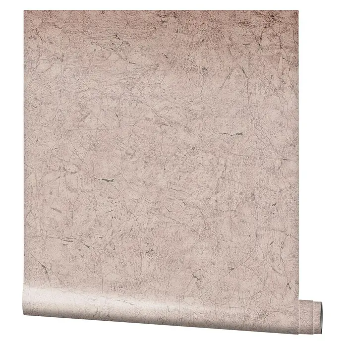 Marburg Vintage Deluxe Vliestapete Craquelée-Risse - Braun, Grafisch, 10,05 x 0,53 m - Eine Rolle rosafarbener Tapete mit einem subtilen Marmormuster, ideal für elegante und moderne Innenräume. Die Tapete sorgt für eine stilvolle Atmosphäre.