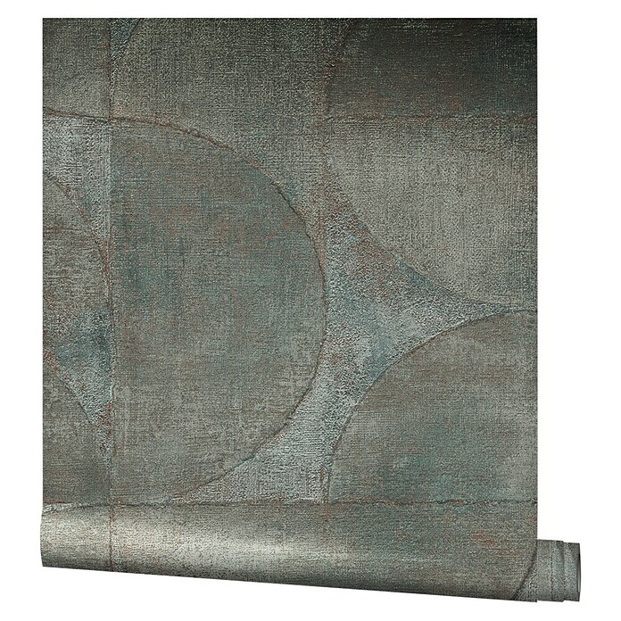 Marburg Vintage Deluxe Vliestapete (Grau-Blau, Grafisch, 10,05 x 0,53 m) | BAUHAUS
