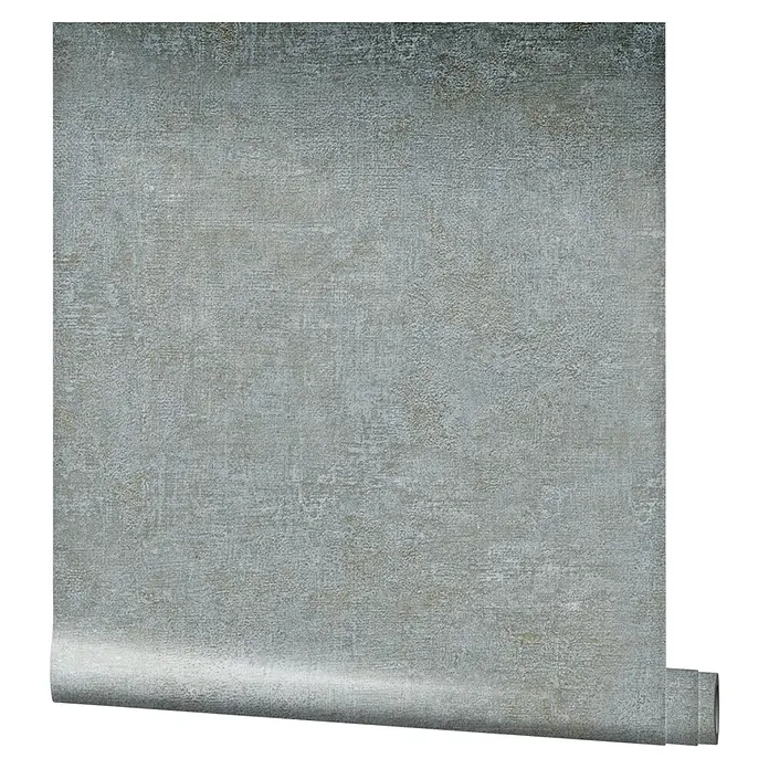 Marburg Vintage Deluxe Vliestapete - Grau, Uni, 10,05 x 0,53 m - Nahaufnahme einer Rolle luxuriöser grauer Vliestapete, ideal, um jedem Raum einen Hauch von raffinierter Eleganz zu verleihen.
