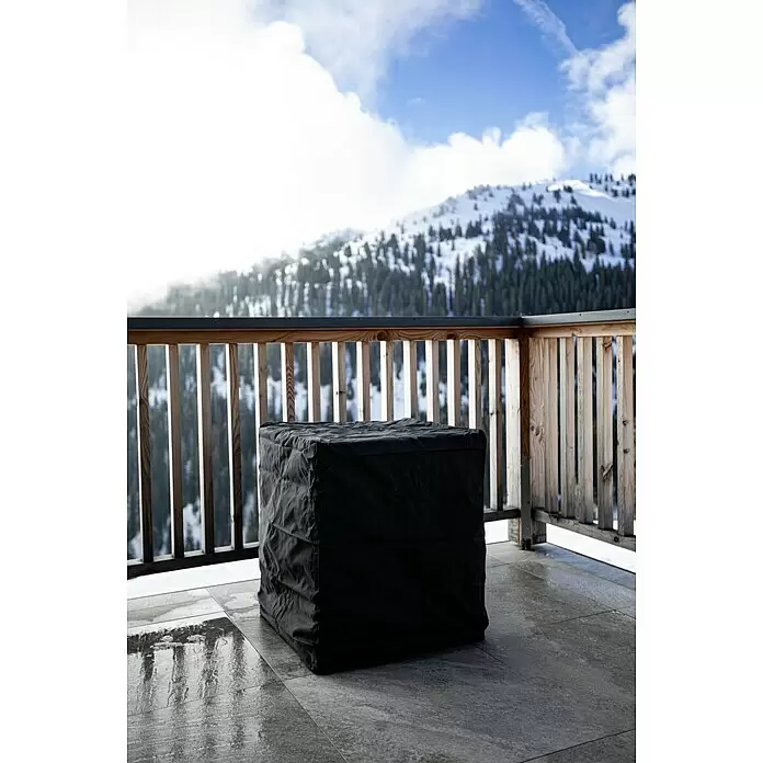 MWH Feuerstelle Palermo - 55 x 55 x 79 cm, Aluminium, Anthrazit - Stimmungsaufnahme