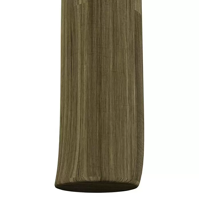 T & J Pfosten Rollo - 10 x 10 x 150 cm, Passend für: Rollo-Serie, Natur - Braunes Holzbrett mit vertikaler Maserung und leicht gebogener Unterkante.
