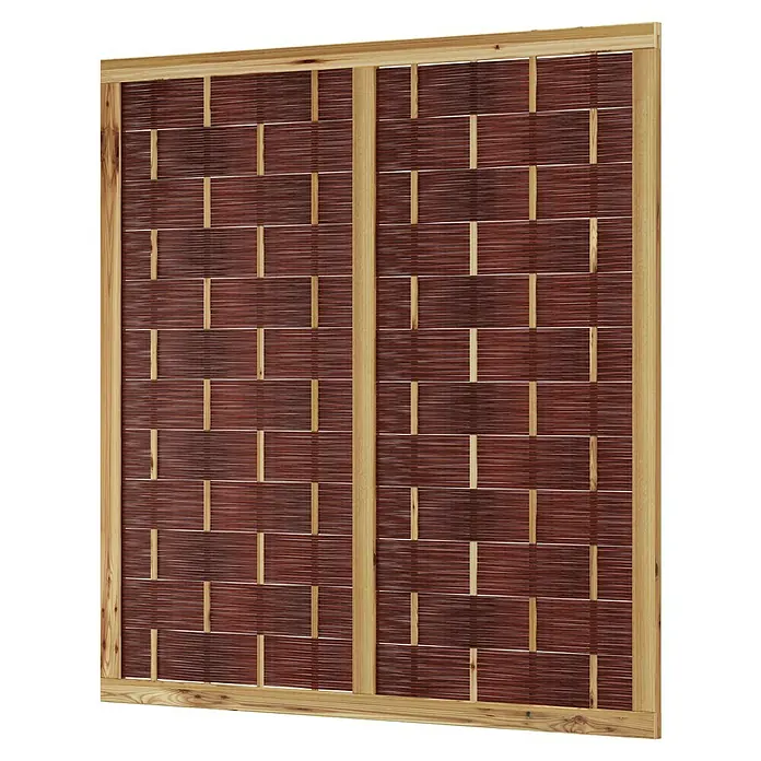 T & J Sichtschutzelement Ätna Gebeizt - 180 x 180 cm, Braun - Ein dekorativer Raumteiler aus Holz mit einem interessanten Flechtmuster, der jedem Raum einen Hauch von natürlicher Eleganz verleiht.