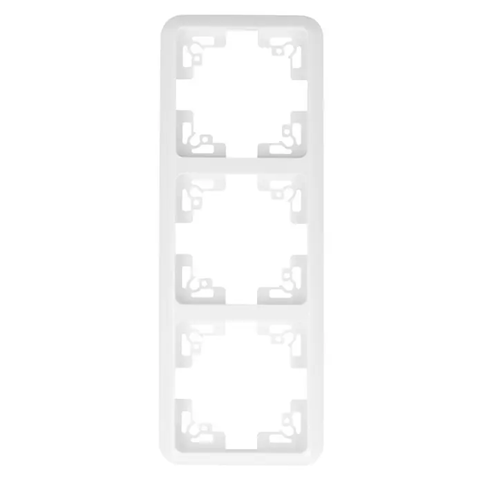 Voltomat BETA Abdeckrahmen - Ultraweiß, 3-fach, Kunststoff - Eine weiße 3-fach Blende für Schalter und Steckdosen, die eine saubere und professionelle Installation ermöglicht.