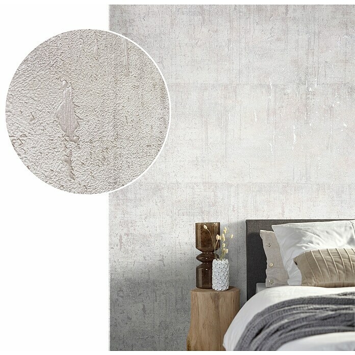 Marburg Natural Opulence Vliestapete (Weiß I, Betonoptik, 10,05 x 0,7 m) | BAUHAUS