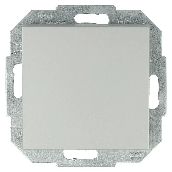 Kreuzschalter - Silber, Kunststoff, 10 A - Nahaufnahme eines weißen Klemmenblocks von Kopp Alzenau, ideal für Elektroinstallationen und sichere Verbindungen.