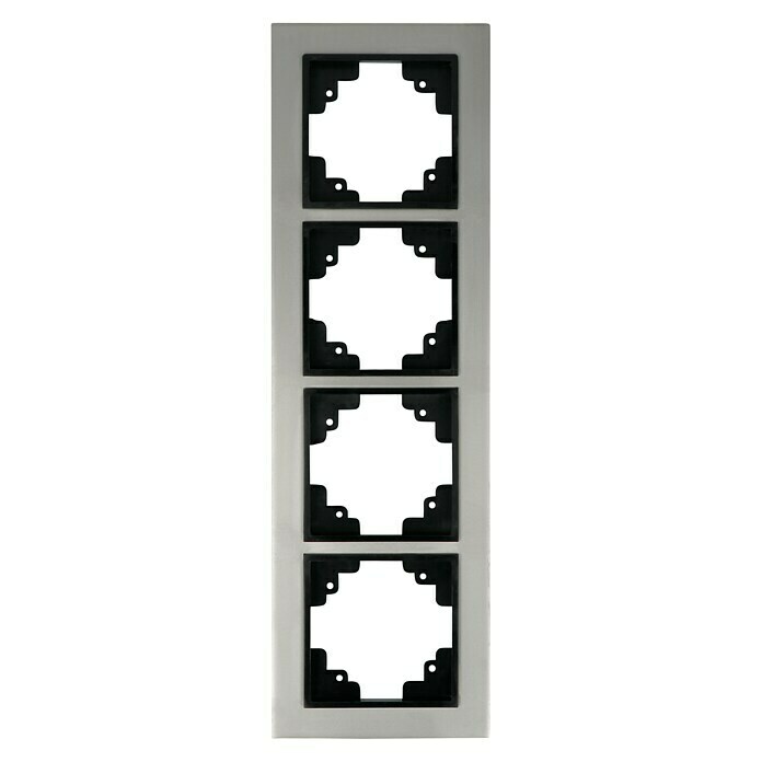 Voltomat FERA Abdeckrahmen Variante A (4-fach, Silber, Edelstahl, Unterputz)