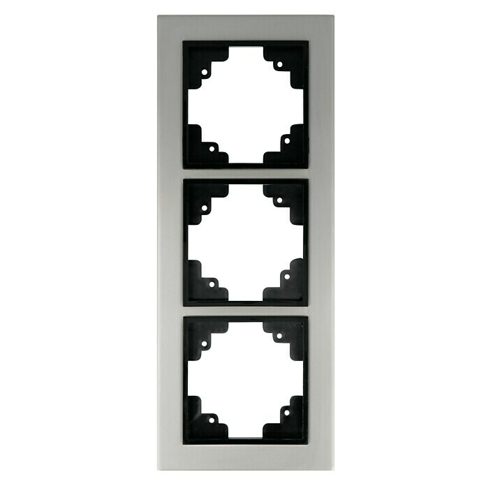Voltomat FERA Abdeckrahmen Variante A (3-fach, Silber, Edelstahl, Unterputz)