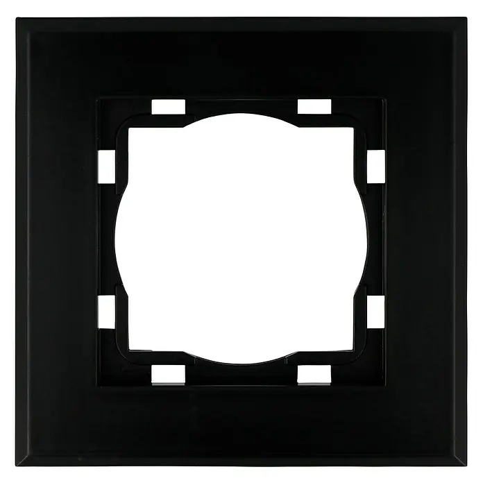 Voltomat ART Abdeckrahmen - Schwarz, 1-fach, Kunststoff - Schwarze GIRA System 55 Abdeckung mit einem quadratischen Design. Geeignet für diverse Einsätze im System 55.