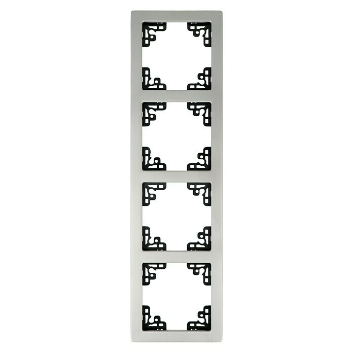 Voltomat FERA Abdeckrahmen (4-fach, Edelstahl, Edelstahl, Unterputz)