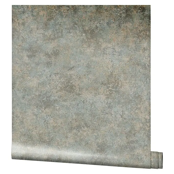 Marburg Natural Opulence Vliestapete Struktur I - Grau-Grün, Betonoptik, 10,05 x 0,7 m - Eine Rolle Beton-Optik Tapete in Grau- und Beigetönen, die eine industrielle und moderne Atmosphäre schafft. Ideal für Akzentwände und zeitgemäße Raumgestaltung.
