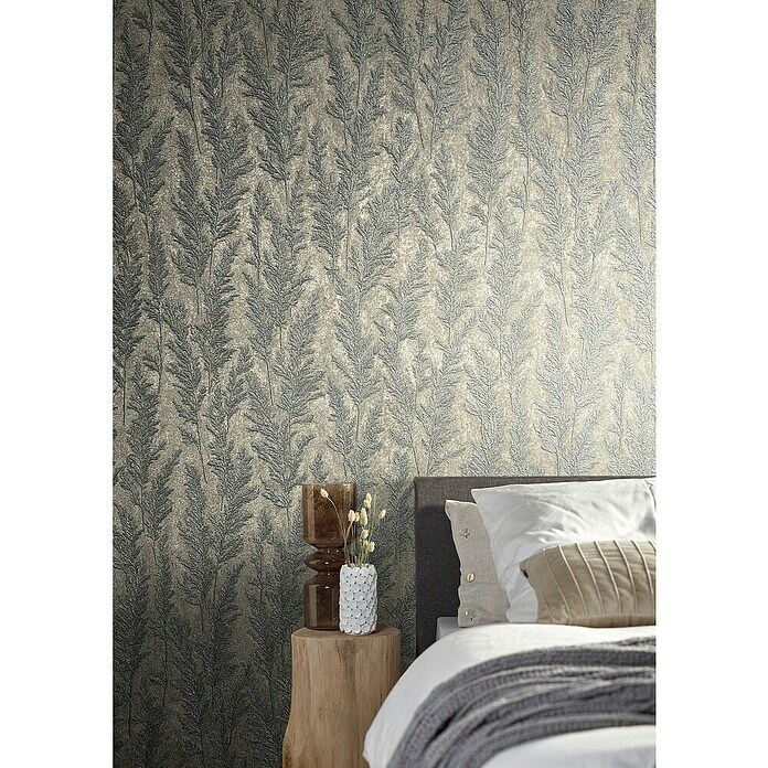 Marburg Natural Opulence Vliestapete Weiche Gräser (Platin, Floral, 10,05 x 0,7 m) | BAUHAUS