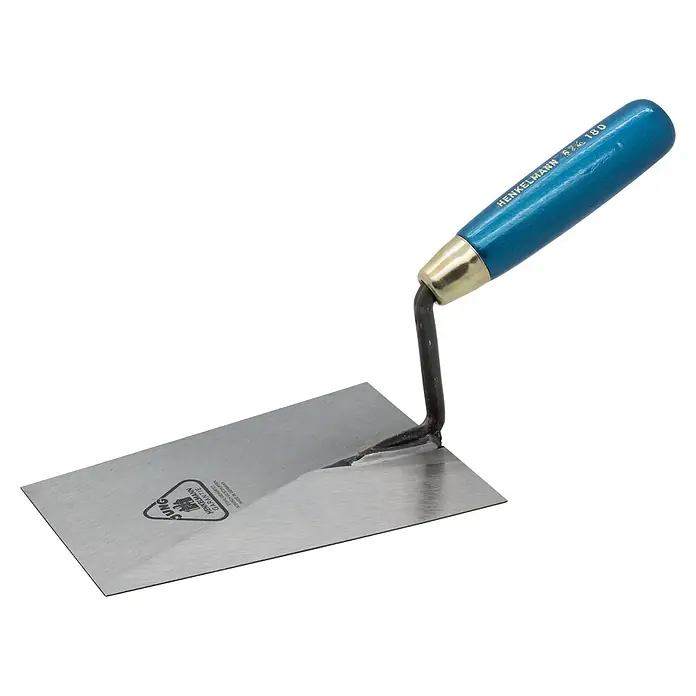 Jung Henkelmann Maurerkelle - Gerade, 180 mm, Qualitätsstahl gehärtet - Maurerkelle von Henkelmann, Modell 824 180, für professionelle Maurerarbeiten.