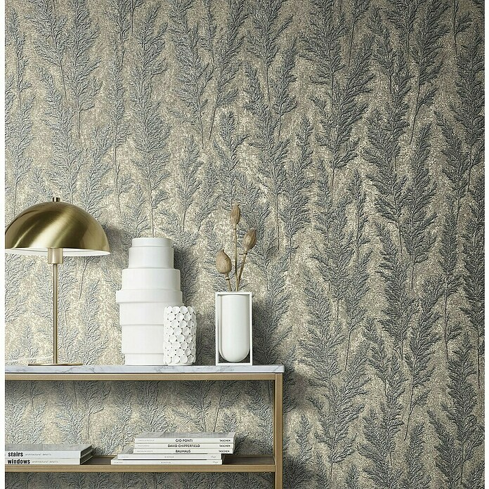 Marburg Natural Opulence Vliestapete Weiche Gräser (Platin, Floral, 10,05 x 0,7 m) | BAUHAUS