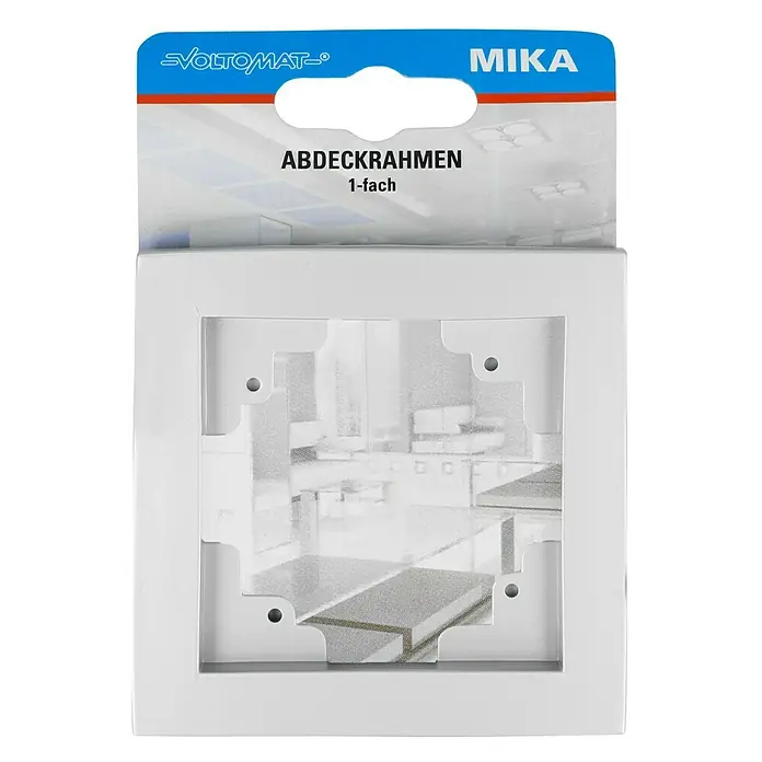 Voltomat MIKA Abdeckrahmen - Silber, 1-fach, Kunststoff - Abdeckrahmen MIKA 1-fach von VOLTOMAT, ideal zur stilvollen Abdeckung von Schaltern und Steckdosen, für ein harmonisches Gesamtbild.