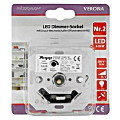 Voltomat Verona LED-Dimmer (Silber, 7 W - 110 W, Metall, Unterputz, Druck-Wechsel-Schalter) | BAUHAUS