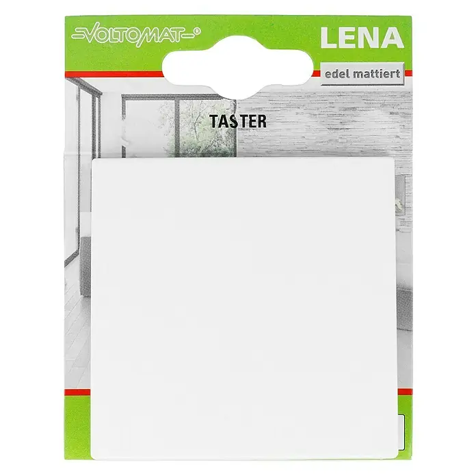 Voltomat Lena Taster - Polarweiß, 10 A - Abdeckung für einen VOLTOMAT LENA Taster in edelmattem Weiß.