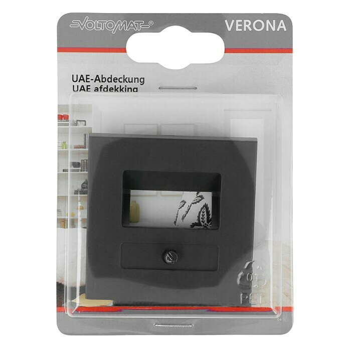 Voltomat Verona UAE-Abdeckung (Anthrazit, Kunststoff, Unterputz)