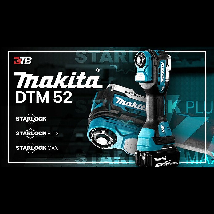 Makita Akku-Multifunktionswerkzeug DTM5218 V, Ohne Akku, Oszillationswinkel: ± 1,8° Product