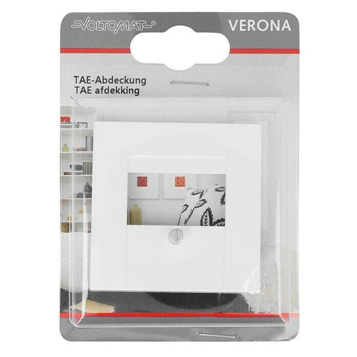 Voltomat Verona TAE-Abdeckung (Reinweiß, Kunststoff, Unterputz)