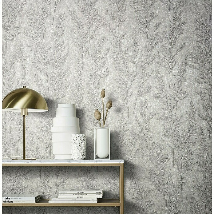 Marburg Natural Opulence Vliestapete Weiche Gräser (Grau, Floral, 10,05 x 0,7 m) | BAUHAUS