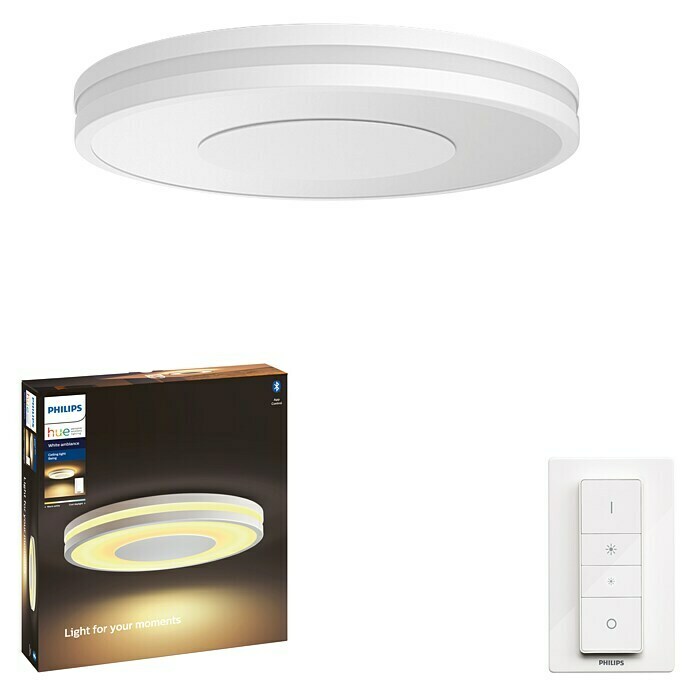 Philips Hue LED okrogla stropna svetilka Being  (27 W, Ø x V: 348 mm x 5,1 cm, Bela, Hladno bela) | 3016 - Deckenleuchte | CACB - Deckenleuchten | CAC - Indoorleuchten | CA - Beleuchtung | C - Elektro | BAUHAUS
