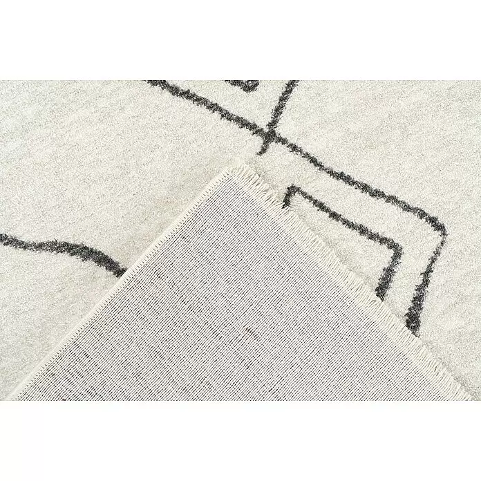 Kurzflorteppich Agadir - Ivory, 170 x 120 cm, 100% Polypropylen (Flor) - Detailaufnahme