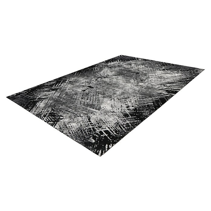 Kurzflorteppich Pablo 701Silber/Grau, 150 x 80 cm, 50% Polyester, 50% Polypropylen Diagonal View