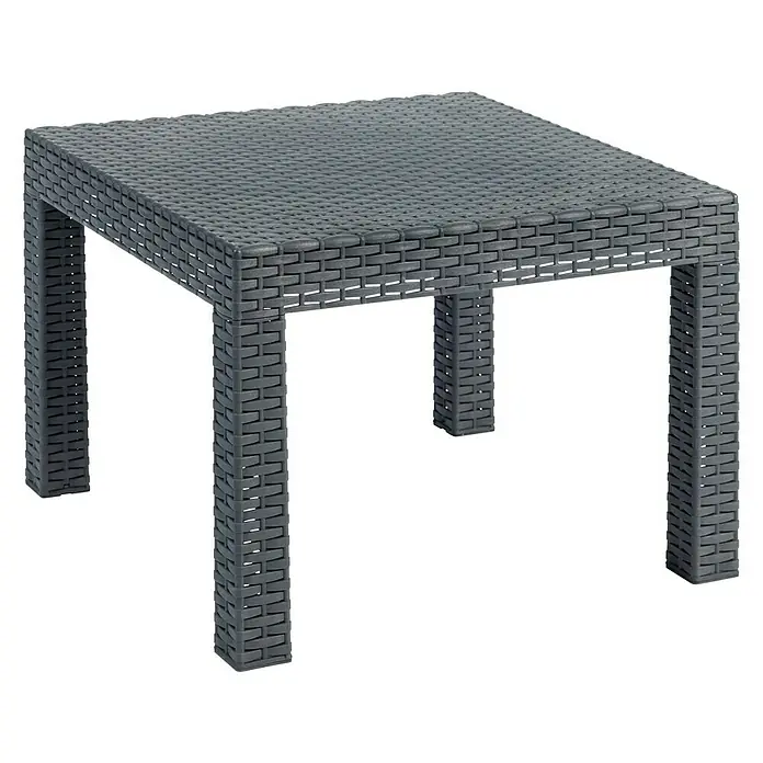 Toomax Loungemöbel-Set Matilde - Kunststoff, Schwarz, 3 -tlg. - Modern gefertigter, quadratischer Rattantisch in stilvollem Grau. Vielseitig einsetzbar, perfekt für Terrasse oder Wohnzimmer.