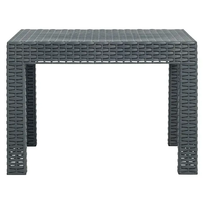 Toomax Loungemöbel-Set Matilde - Kunststoff, Schwarz, 3 -tlg. - Grauer Rattan-Beistelltisch. Perfekt für den Innen- und Außenbereich. Das gewebte Design verleiht jedem Raum eine stilvolle Note.