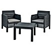 Toomax Loungemöbel-Set Matilde (Kunststoff, Schwarz, 3 -tlg.) | BAUHAUS