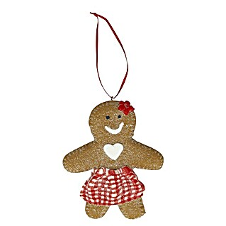 Kurt S. Adler Christbaumschmuck Lebkuchenfau (Braun, Kunststoff, 1 Stk., 10,16 x 7 x 2,5 cm, Lebkuchenfigur)