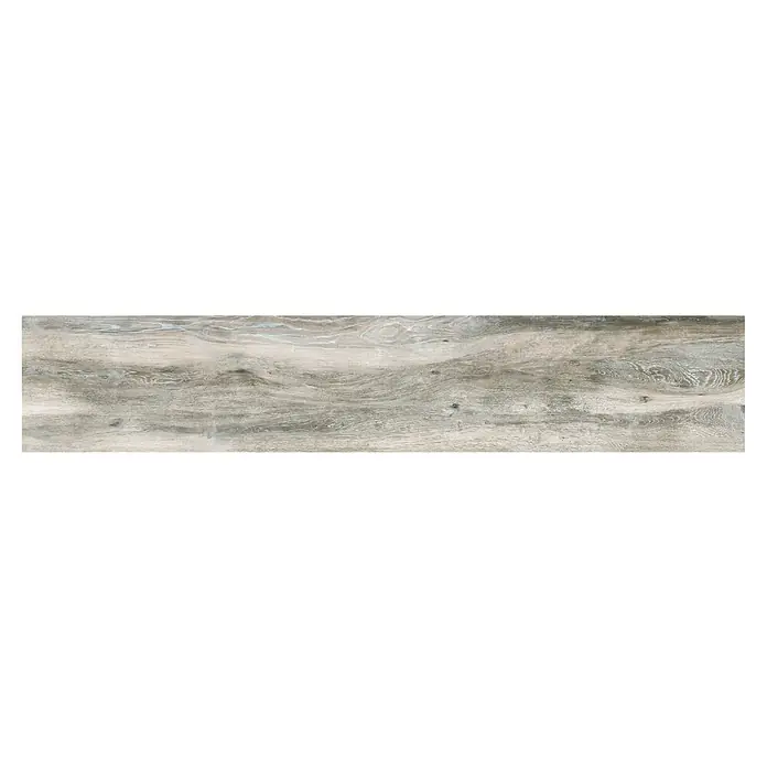 Pavimento porcelánico Atelier - 150 x 25 cm, Taupe, Mate, Rectificado - Tabla de aspecto de madera en grano beige grisáceo, ideal para interiores modernos. La textura natural añade calidez y carácter.