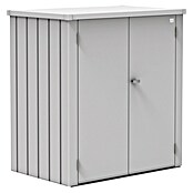 Biohort Geräteschrank (87 x 132 cm, Silber Metallic, Doppeltür)