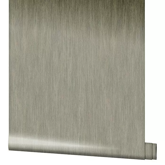 Marburg Natural Opulence Vliestapete - Greige, Streifen, 10,05 x 0,7 m - Tapetenrolle mit strukturierter, dezent vertikaler Streifenmusterung in neutralem Beige-Grau.