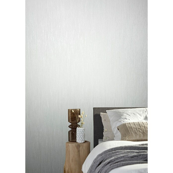 Marburg Natural Opulence Vliestapete (Metallic-Weiß, Streifen, 10,05 x 0,7 m) | BAUHAUS