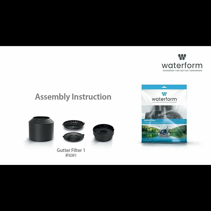 Regenwasserfilter4 -tlg., Passend für: Regentonne Maze, Tube, Aquacan, Smooth, Peruno, Aqua Tower, Tower Stone - Montage