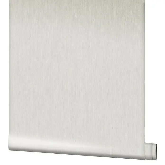 Marburg Natural Opulence Vliestapete - Metallic-Weiß, Streifen, 10,05 x 0,7 m - Nahaufnahme einer Rolle weißer Tapete mit dezenter Textur, ideal für minimalistische Raumgestaltungen. Perfekt, um Wände stilvoll zu gestalten.