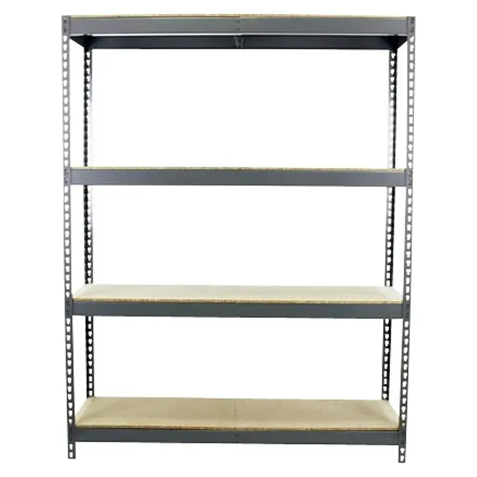 Simonrack Simonforte Schwerlastregal Simonforte Chipboard - H x B x T: 200 x 180 x 60 cm, Traglast pro Boden: 600 kg, Anzahl Böden: 4 Stk., Stecken, Grau - Regal mit vier Ebenen. Das schlichte Design und die graue Farbe machen das Regal zu einem vielseitigen Möbelstück für verschiedene Räume.