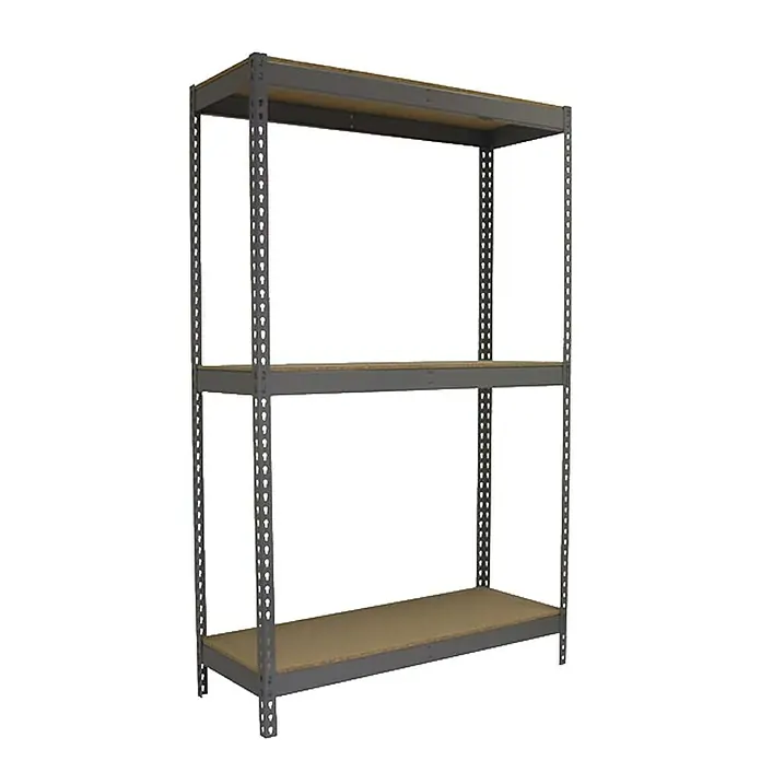Simonrack Simonforte Schwerlastregal Simonforte Chipboard - H x B x T: 200 x 180 x 60 cm, Traglast pro Boden: 600 kg, Anzahl Böden: 3 Stk., Stecken, Grau - Lagerregal mit drei Regalböden aus Metall und Holz für zusätzlichen Stauraum in Garage oder Keller.